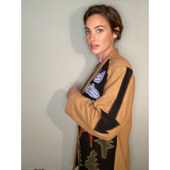 Vintage Rojo Patchwork Bode Jacket Dup Moose Forest Cotton Cardigan Men's Sz M - Picture 3 of 12